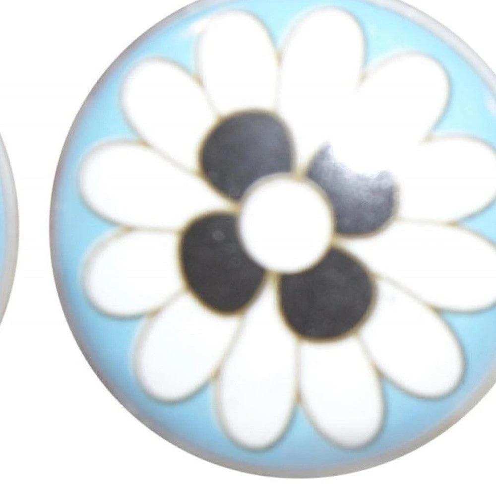 Charming Light Blue And Black Set Of 8 Knobs - Homeroots - Flyclothing LLC