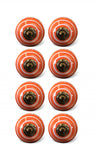 1.5" X 1.5" X 1.5" Bronze White And Orange Knobs 8 Pack - Homeroots - Flyclothing LLC