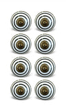 1.5" X 1.5" X 1.5" Hues Of Bronze White And Black Knobs 8 Pack - Homeroots - Flyclothing LLC