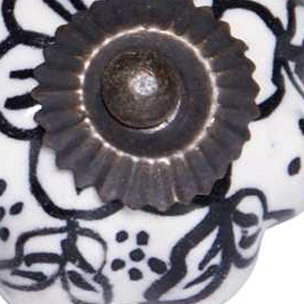 1.5" X 1.5" X 1.5" White Black And Gold Knobs 12 Pack - Homeroots - Flyclothing LLC