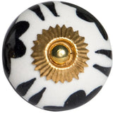 1.5" X 1.5" X 1.5" White Black And Yellow Knobs 12 Pack - Homeroots - Flyclothing LLC