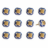 1.5" X 1.5" X 1.5" White Blue And Gold Knobs 12 Pack - Homeroots - Flyclothing LLC
