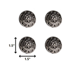 1.5" X 1.5" X 1.5" Black And Chrome Knobs 12 Pack - Homeroots - Flyclothing LLC
