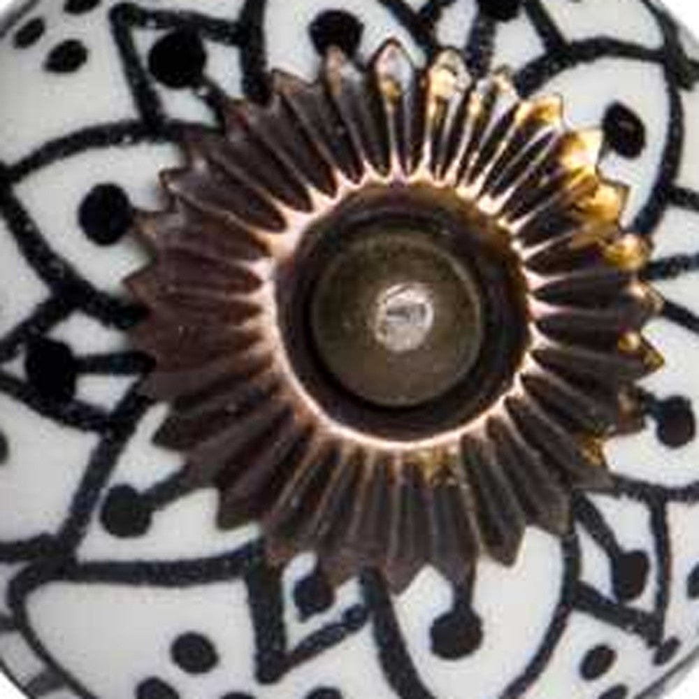 1.5" X 1.5" X 1.5" Black White Copper Knobs 12 Pack - Homeroots - Flyclothing LLC