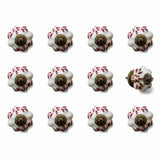 1.5" X 1.5" X 1.5" White Burgundy And Copper Knobs 12 Pack - Homeroots - Flyclothing LLC