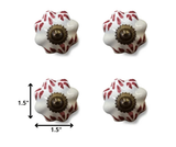 1.5" X 1.5" X 1.5" White Burgundy And Copper Knobs 12 Pack - Homeroots - Flyclothing LLC