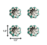 1.5" X 1.5" X 1.5" Hues Of White Green And Black Knobs 8 Pack - Homeroots - Flyclothing LLC