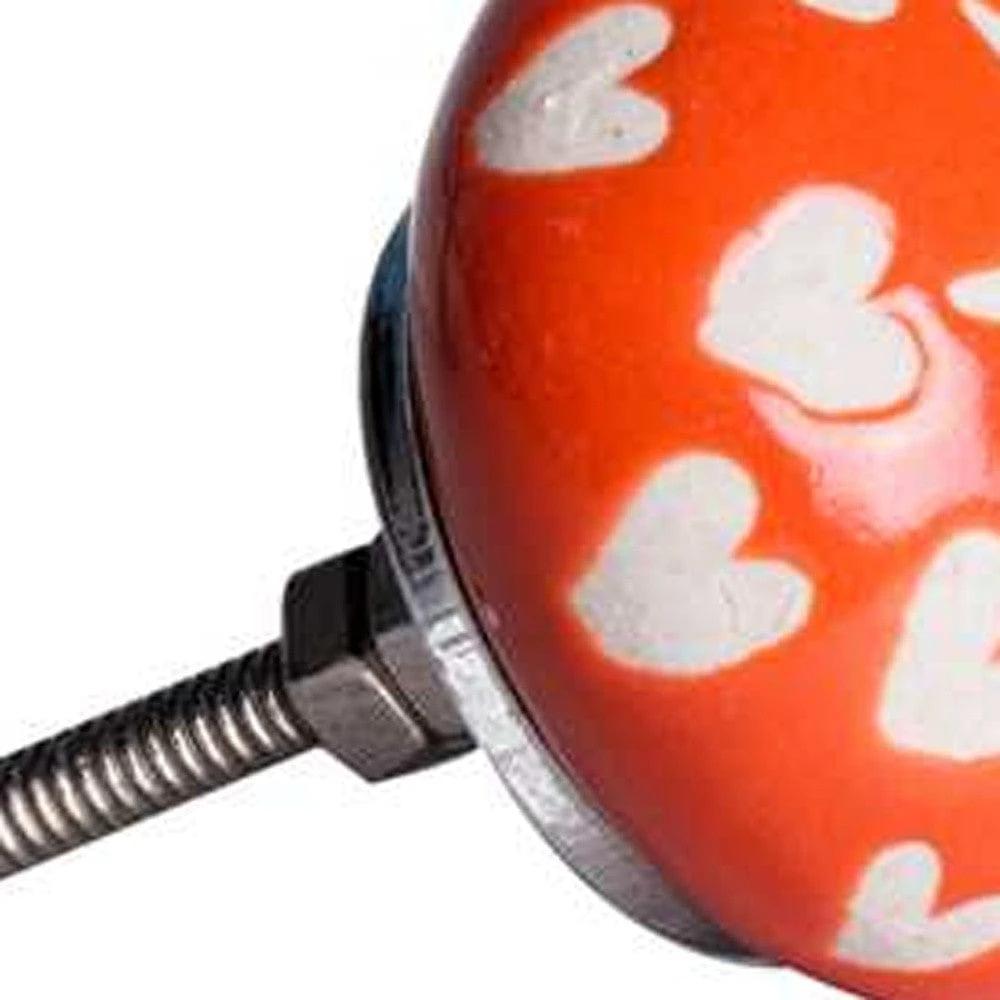 1.5" X 1.5" X 1.5" Orange White And Silver Knobs 12 Pack - Homeroots - Flyclothing LLC