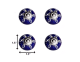 1.5" X 1.5" X 1.5" Navy White And Silver Knobs 12 Pack - Homeroots - Flyclothing LLC