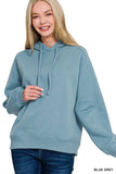 Zenana Drawstring Relaxed Fit Fleece Hoodie - Trendsi - Flyclothing LLC