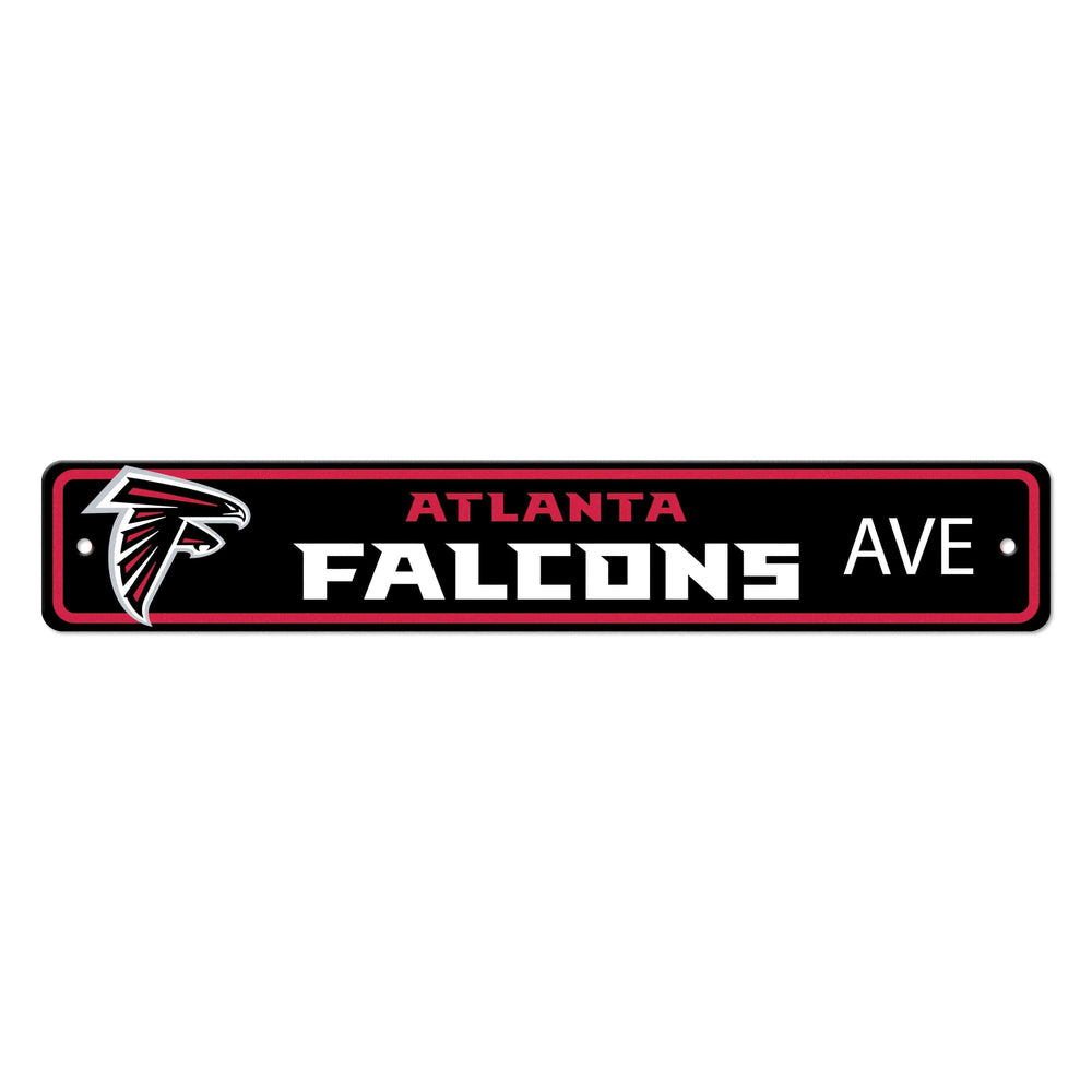 Atlanta Falcons Team Color Street Sign Décor 4in. X 24in. Lightweight - Atlanta Falcons - Flyclothing LLC