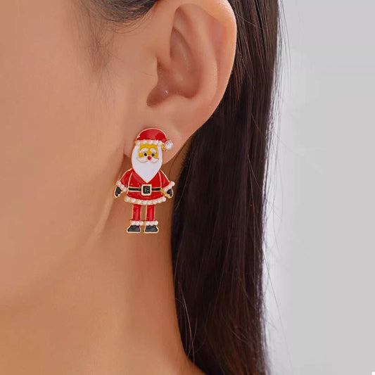 Christmas Santa Claus Stud Earrings - Trendsi - Flyclothing LLC