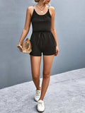 Scoop Neck Romper with Pockets - Trendsi - Flyclothing LLC