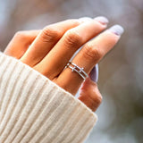 Double Band Cross Ring - Trendsi - Flyclothing LLC