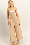 HYFVE Textured Wide Leg Overall - Trendsi - Flyclothing LLC