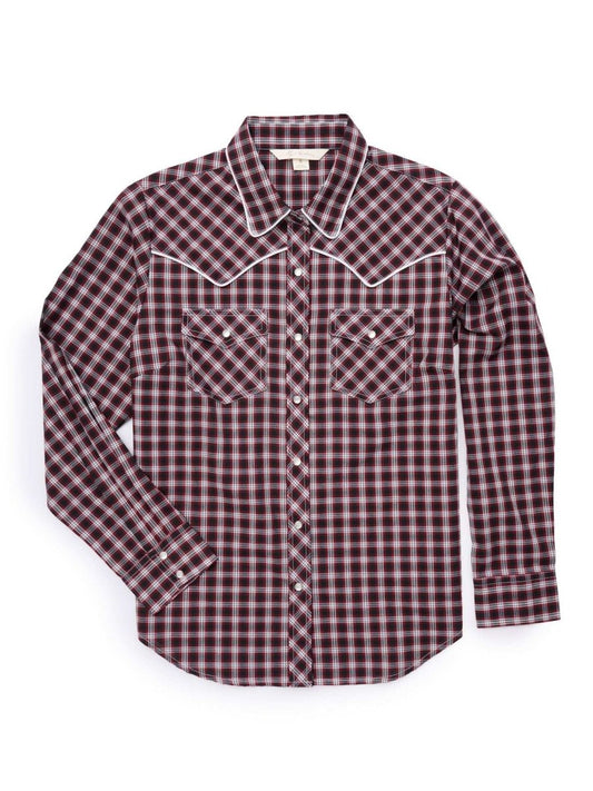 Women's Ely Walker Black Check Western Snap Shirt - Ely Cattleman - Flyclothing LLC