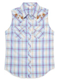 Women's Ely Cattleman Plaid with Floral Embroidery Sleeveless Shirt - Ely Cattleman - Flyclothing LLC