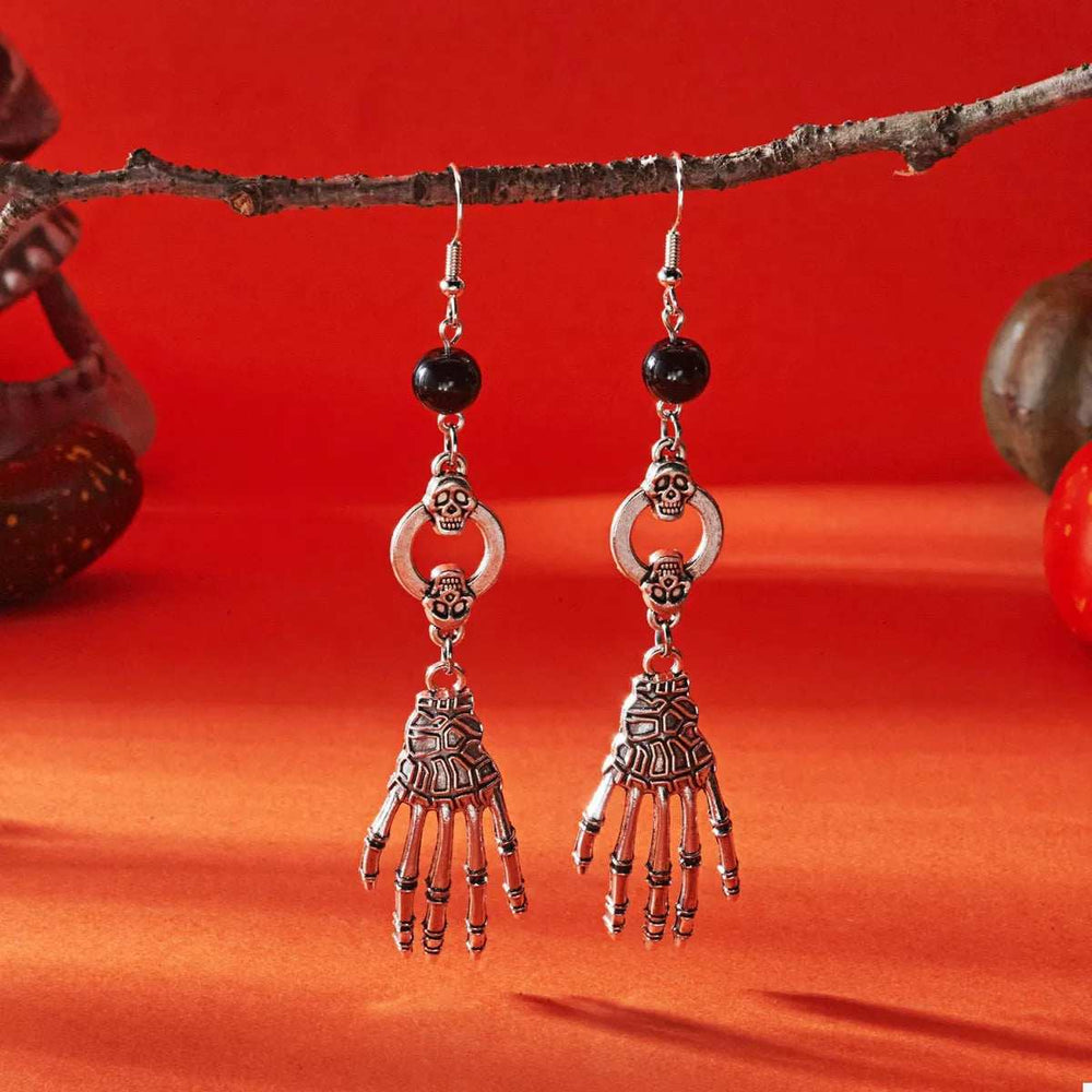 Halloween Skeleton Hand Drop Earrings - Trendsi - Flyclothing LLC