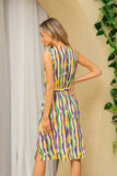 Sew In Love Full Size Stripe Tied Sleeveless Dress with Side Pockets - Trendsi - Flyclothing LLC