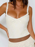 Bow Frill Lace Cami - Trendsi - Flyclothing LLC