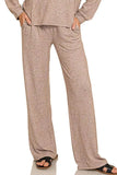 Zenana Soft Melange Long Sleeve Tee & Pants Set - Trendsi - Flyclothing LLC