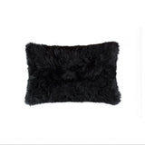 18" X 18"Modern Black New Zealand Sheepskin Pillow - Homeroots - Flyclothing LLC