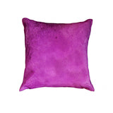 12" X 20" Purple Cowhide Throw Pillow - Homeroots