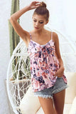BiBi Floral Printed Jersey Knit with Tie Ribbon Front - Trendsi - Flyclothing LLC