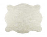 5' X 8' Polar Bear Off White Faux Hide Area Rug - Homeroots - Flyclothing LLC