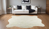 5' X 8' Polar Bear Off White Faux Hide Area Rug - Homeroots - Flyclothing LLC