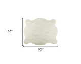 5' X 8' Polar Bear Off White Faux Hide Area Rug - Homeroots - Flyclothing LLC