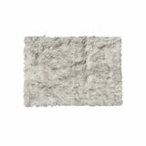2' X 3' Gradient Gray and Ivory Faux Fur Flokati Style Area Rug - Homeroots - Flyclothing LLC
