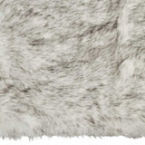 2' X 3' Gradient Gray and Ivory Faux Fur Flokati Style Area Rug - Homeroots - Flyclothing LLC