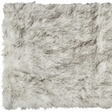 2' X 3' Gradient Gray and Ivory Faux Fur Flokati Style Area Rug - Homeroots - Flyclothing LLC