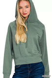 Zenana Drawstring Scuba Hoodie - Trendsi - Flyclothing LLC