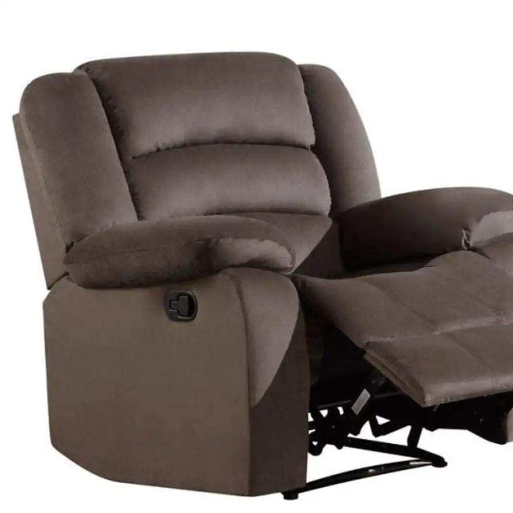 Three Piece Indoor Brown Microsuede Six Person Seating Set - Homeroots - Flyclothing LLC