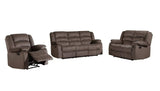 Three Piece Indoor Brown Microsuede Six Person Seating Set - Homeroots - Flyclothing LLC