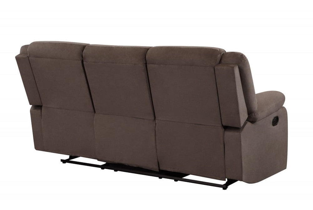 40" Contemporary Brown Fabric Sofa - Homeroots - Flyclothing LLC