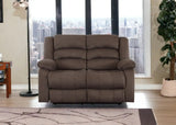 60" Brown Microfiber Manual Reclining Loveseat - Homeroots - Flyclothing LLC