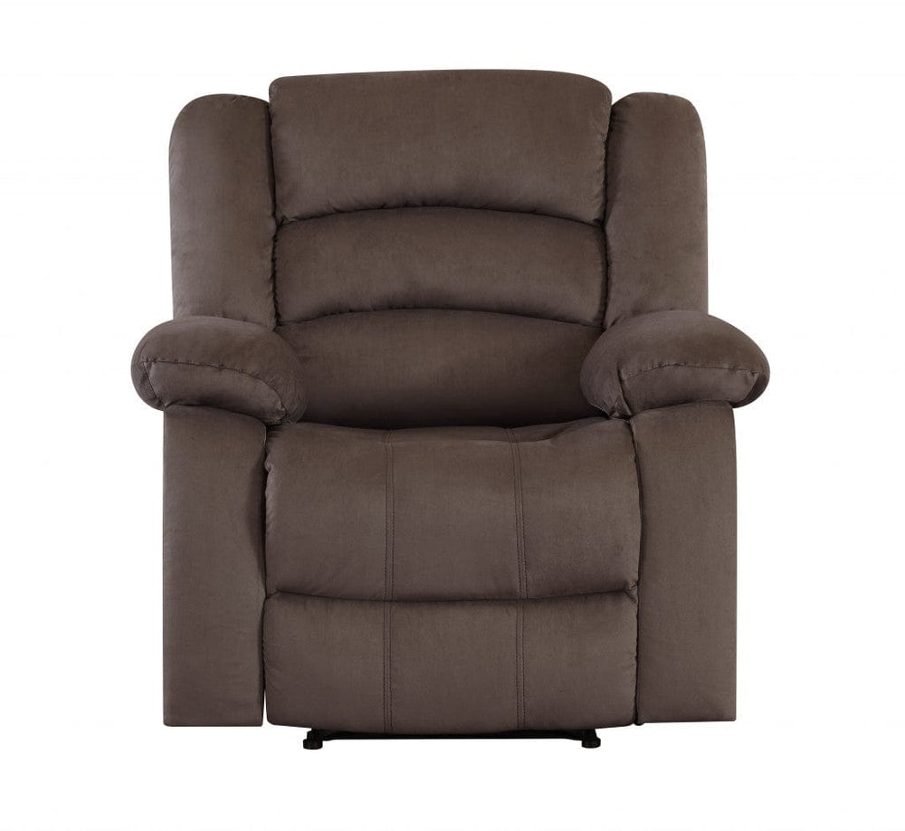 40" Contemporary Brown Fabric Chair - Homeroots - Flyclothing LLC