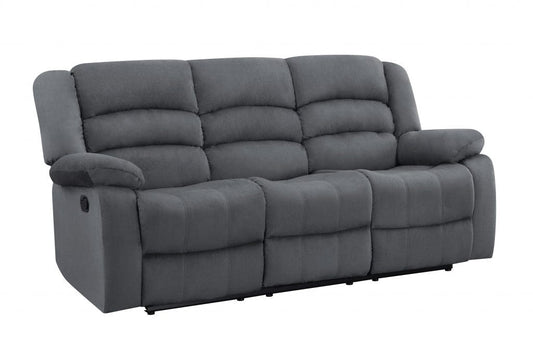 40" Contemporary Grey Fabric Sofa - Homeroots