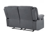 60" Gray Microfiber Power Reclining Loveseat - Homeroots - Flyclothing LLC