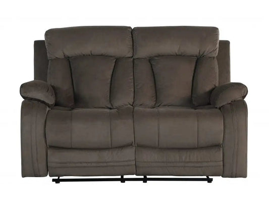 40" Modern Brown Fabric Loveseat - Homeroots