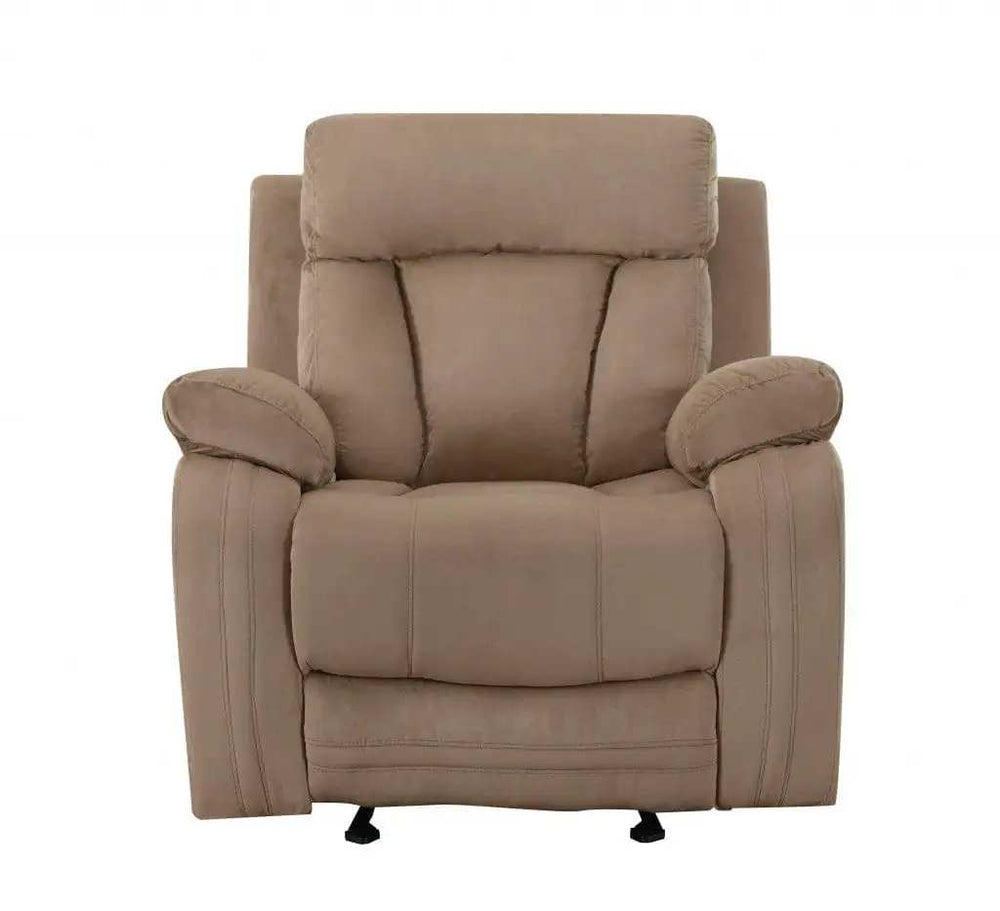 Three Piece Indoor Beige Microsuede Six Person Seating Set - Homeroots - Flyclothing LLC
