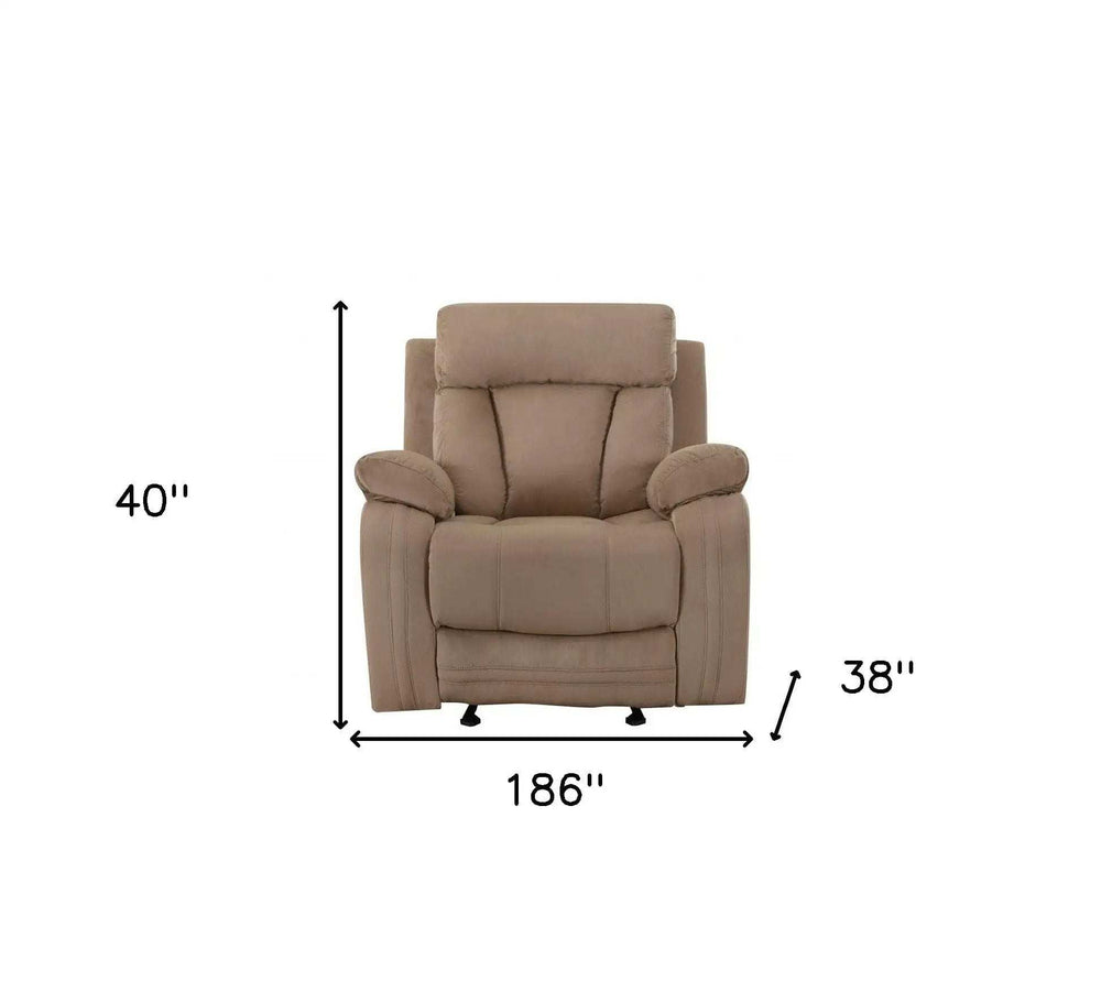 Three Piece Indoor Beige Microsuede Six Person Seating Set - Homeroots - Flyclothing LLC
