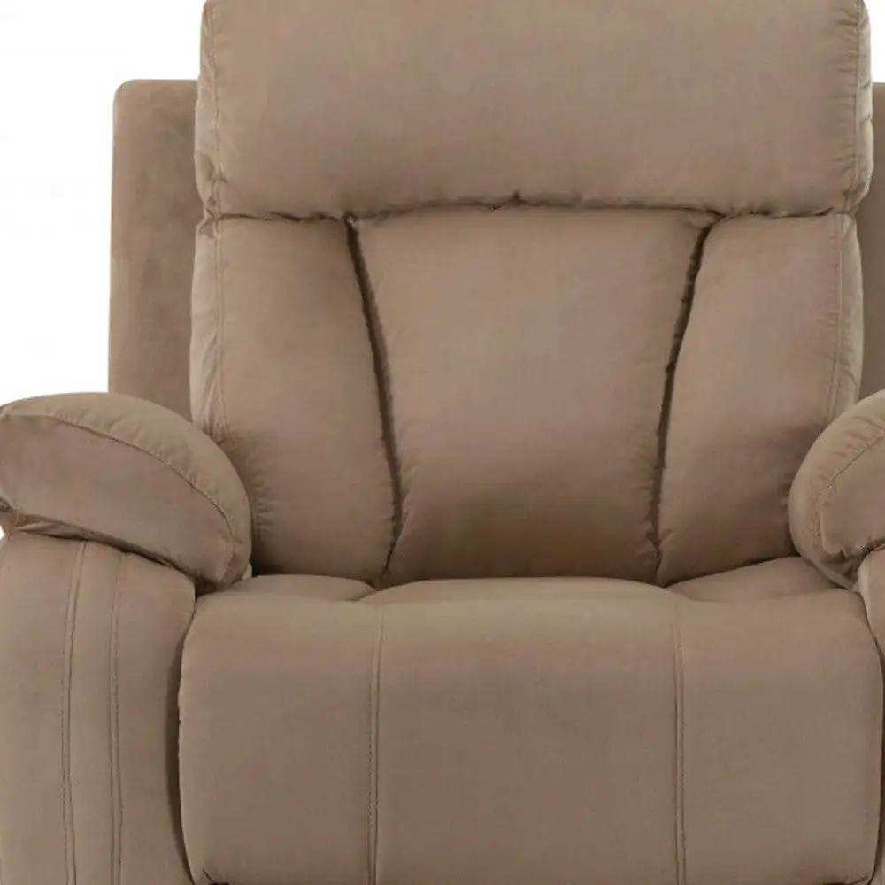 Three Piece Indoor Beige Microsuede Six Person Seating Set - Homeroots - Flyclothing LLC