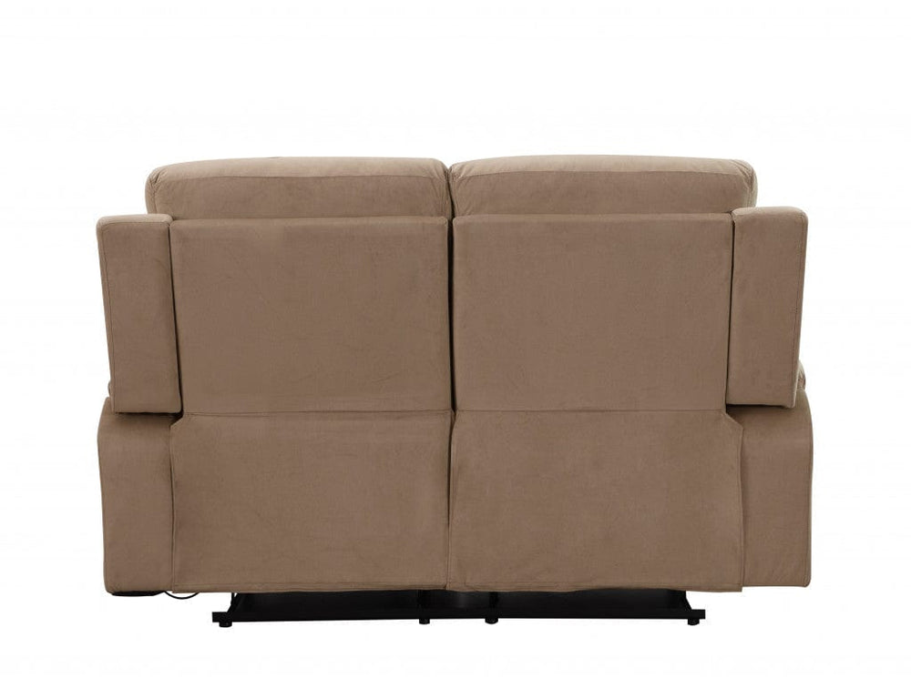 40" Modern Beige Fabric Loveseat - Homeroots - Flyclothing LLC
