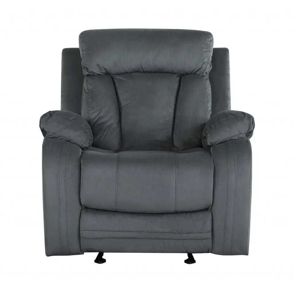 Three Piece Indoor Gray Microsuede Six Person Seating Set - Homeroots - Flyclothing LLC