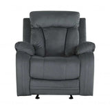 Three Piece Indoor Gray Microsuede Six Person Seating Set - Homeroots - Flyclothing LLC