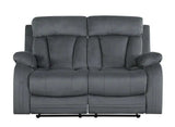 Three Piece Indoor Gray Microsuede Six Person Seating Set - Homeroots - Flyclothing LLC